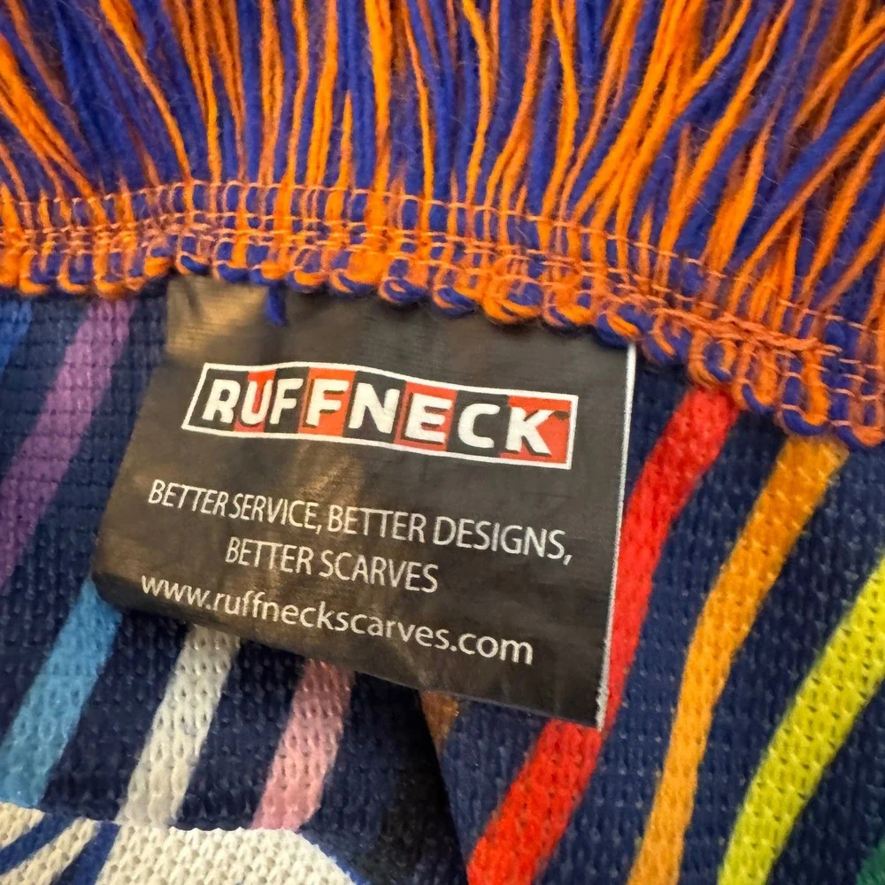 FC Cincinnati Scarf OS Blue 2023 All for Cincy Rainbow Soccer Ruffneck Pride